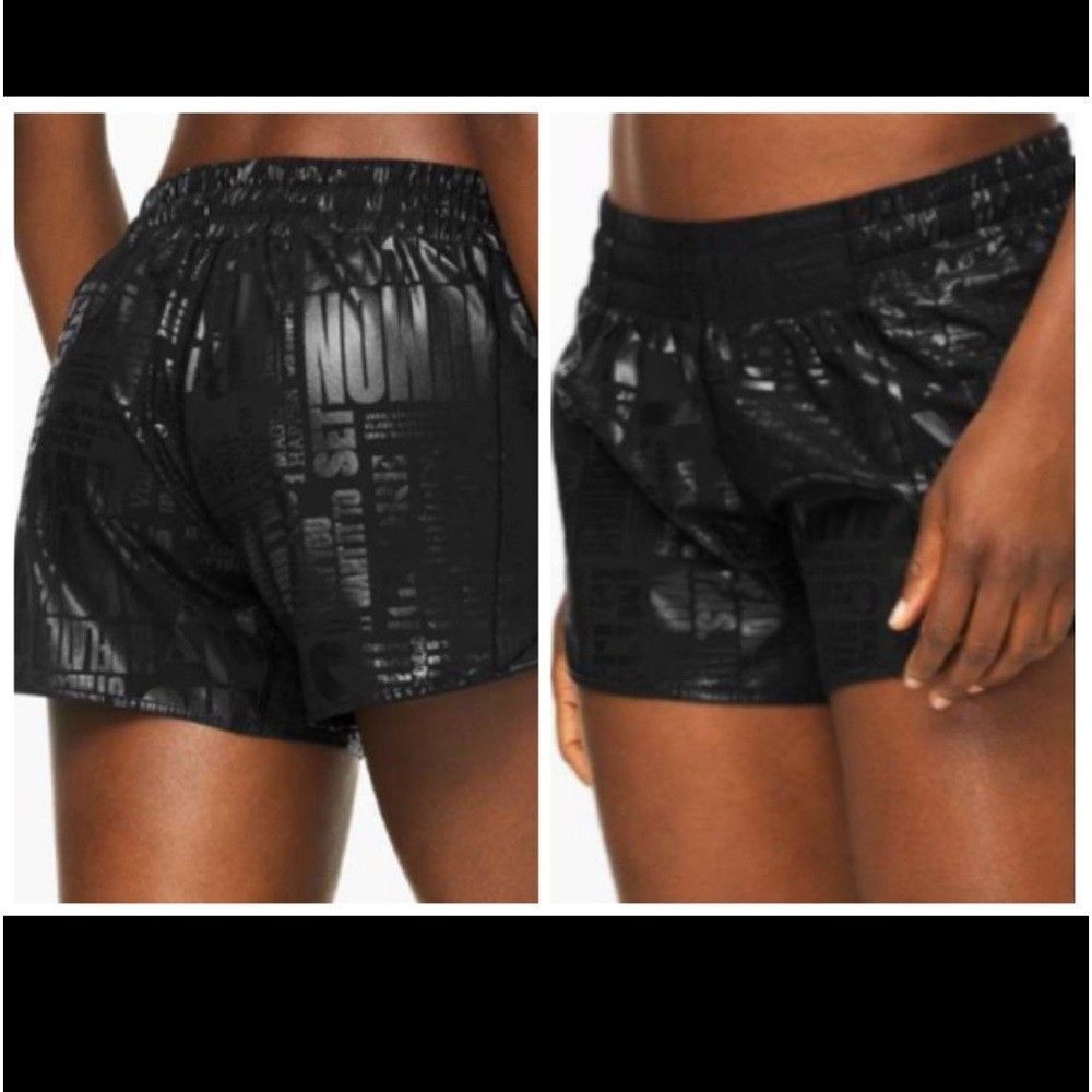 LULULEMON Hotty Hot II 20YR Manifesto Foil Black Reflective Graphic Design 8